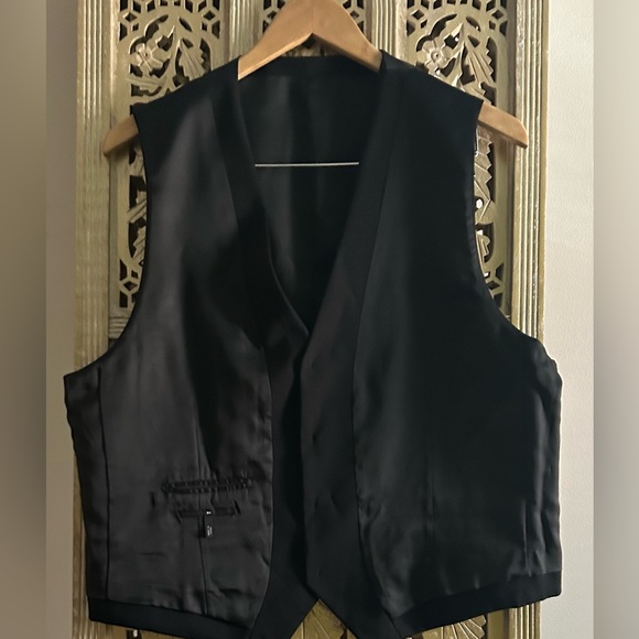 New Theory Black Vest Garris New Taylor Dinner Engagement Wedding Party elegant - Picture 2 of 11